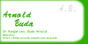 arnold buda business card